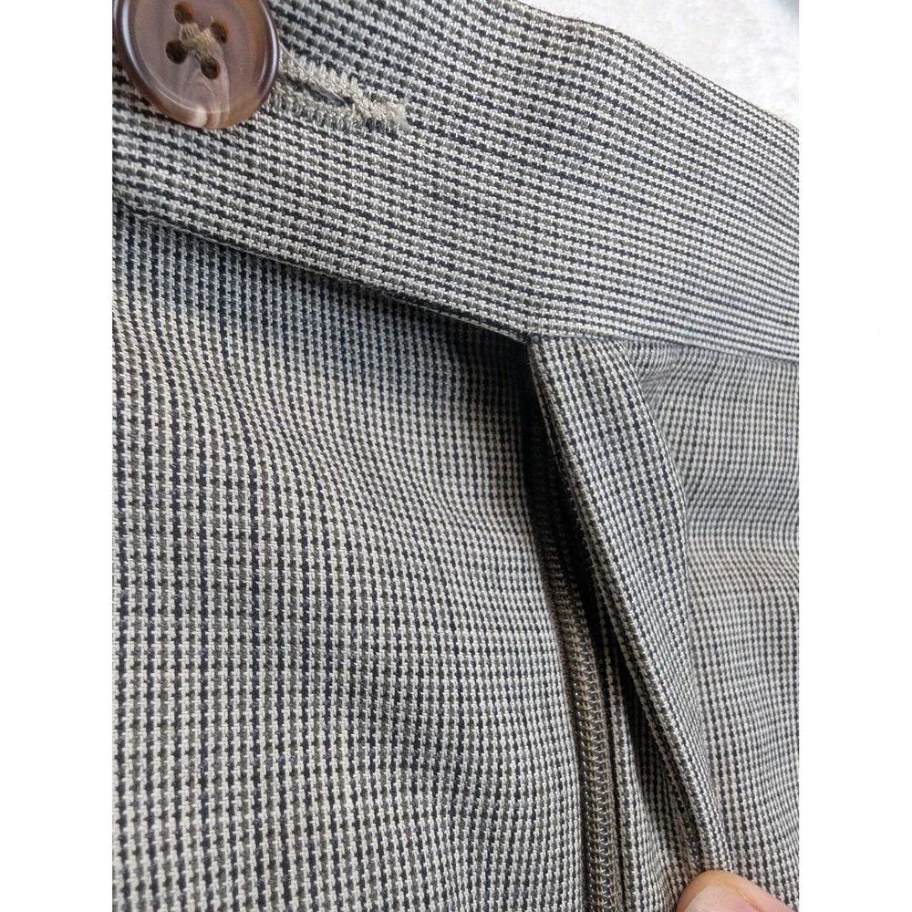 Lauren Ralph Lauren Pants Mens 38x32 Gray Wool Pleated Cuffed Dress Trousers LRL